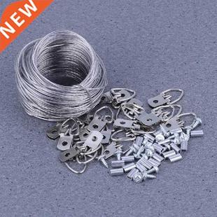 1 Set Wre Rope and Photo Frame Hangng Hooks Kt Pcture
