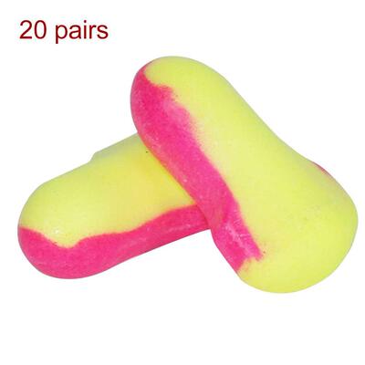 20pairs Ear Plug Noise Reduction Soft Foam Protective Travel