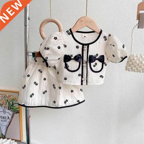 Girls Clothing Set 2022 New Summer Short Sleeve Shirt Top &m