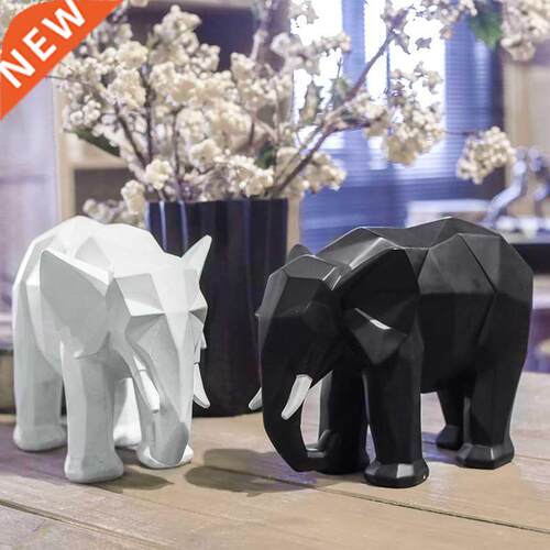 Resin elephant Animal ornaments Nordic minimalist resin