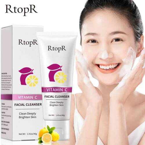 RtopR Vitamin C Cleansing Facial Cleanser Deep Clean Shrink