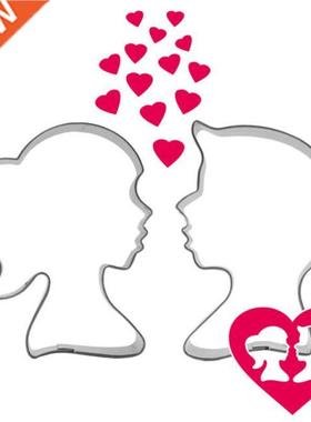 2PCS 3D Lovers Shape Cookie Cutter Cake Decorating Tools Bak