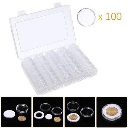 1pc Collectible Coin Box Coins Display Storage Box Case