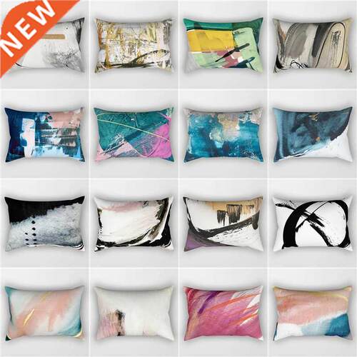 Nordic Plush Soft Pillowcase Art Graffiti Home Decor Cushion