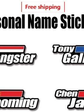 Bike frame stickers custom flag name bicycle decals Free shi