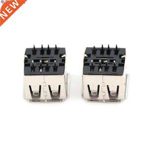 10 pièces 180 degrés double USB 2.0 Jack femel