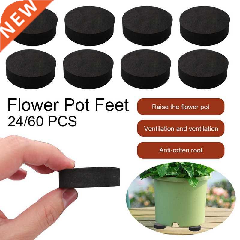 24/60pcs Flower Pot Feet Rsers Natural Rubber Pot Mat nv