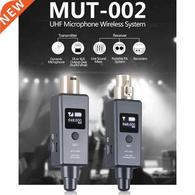 1 Pair Microphone Wireless System UHF DSP Transmitter Receiv
