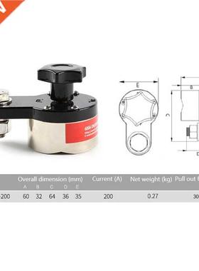 200A Magnetic Welding Ground Soldering Grounding Clamp Iron