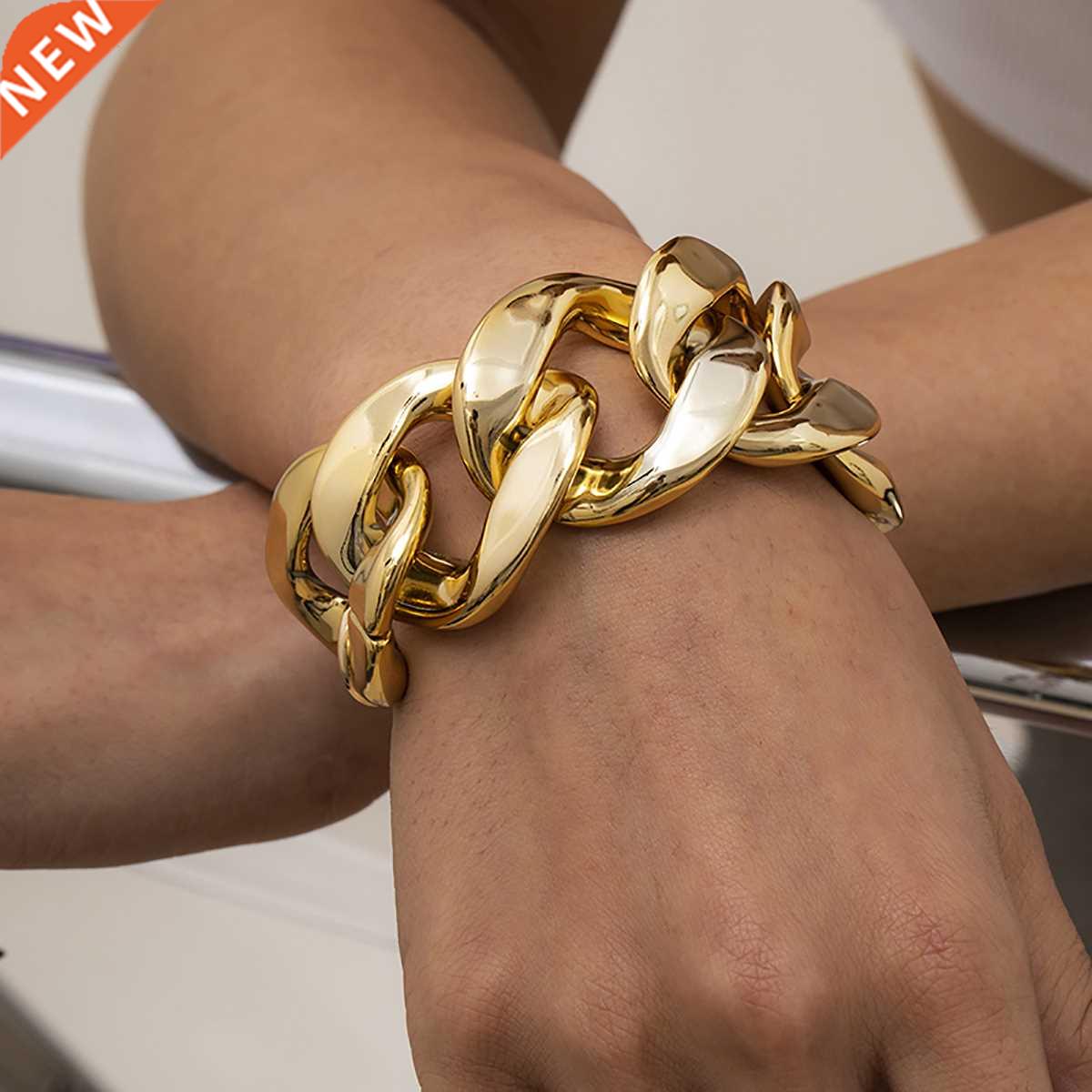 SHIXIN Hip Hop Exaggerated Thick Link Chains Bracelet for Wo