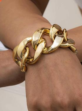 SHIXIN Hip Hop Exaggerated Thick Link Chains Bracelet for Wo