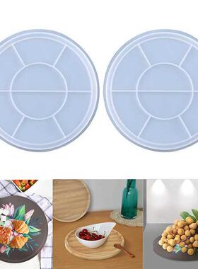 Silicone Epoxy Resin Tray Mold Large Round Shape