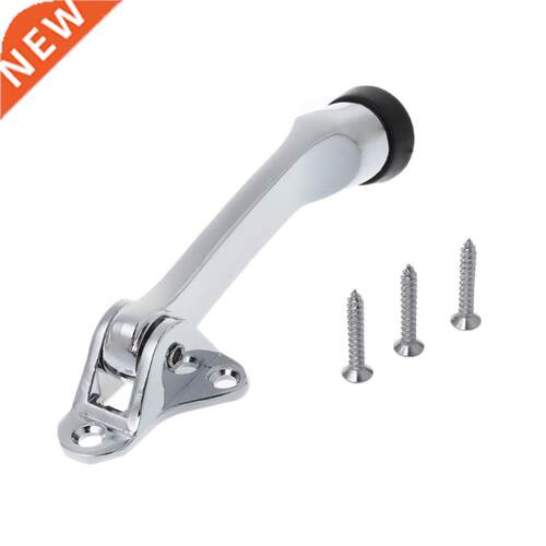 Zinc Alloy Satin Chrome Lever Door Stopper With Rubber Feet