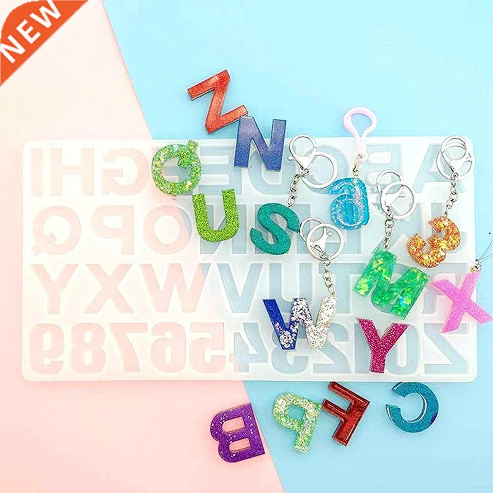 26 english letters numbers home  jewelry epoxy resin mold
