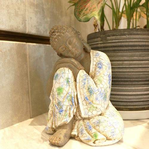 Thai Buddha Statue Resin Figurine for Indoor Outdoor Garden