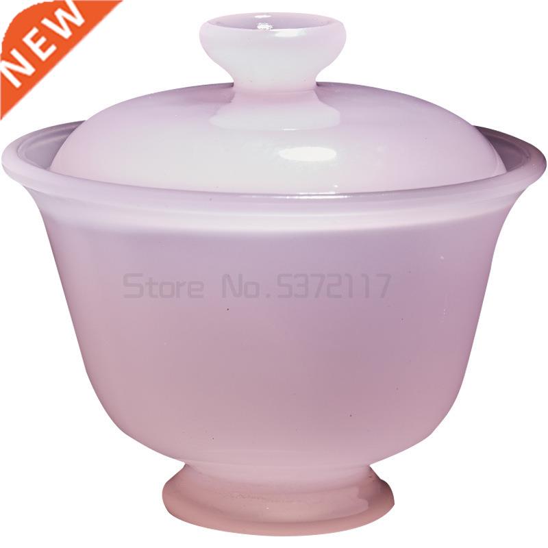 Ceramic Tea Tureen Hibiscus Pink Tea Bowl Chinese Kung Fu