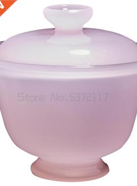 Ceramic Tea Tureen Hibiscus Pink Tea Bowl Chinese Kung Fu