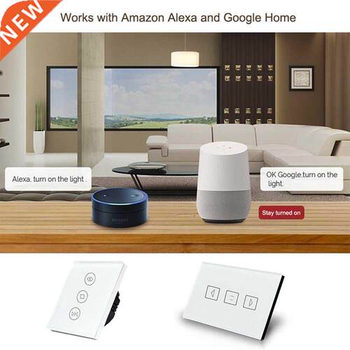 WiFi Curtain Switch Smart Touch Wall Switch Glass Panel