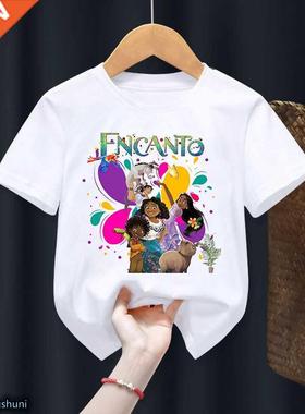 T-Shirt For Girls Funny Encanto Cartoon Print Girls Clothes