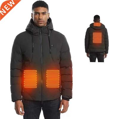 Outdoor Heated Jacket for Men Warm Heating Coat for Cold Win