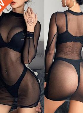 Sexy Mesh Sheer Bikini Cover Up Women Swimwear Bathing Suit