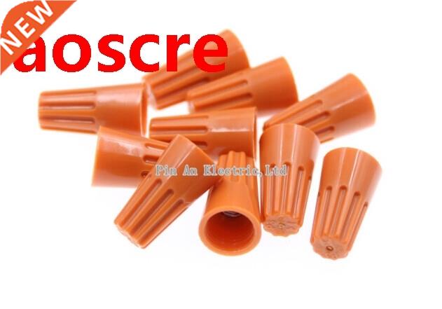 100 pcs p3 orange , spring type thread pressing cap, closed
