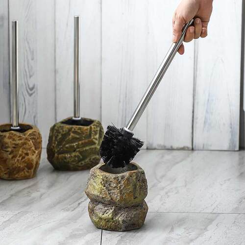 Vintage stone Shape Lavatory Brush Toilet Brush Creative Ho