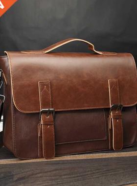 Crazy Horse Artificial Leather Business Handbag Laptop Brief