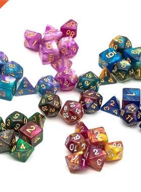 6 Sets 42Pcs DND Dice Set D&D Dice D4 D6 D8 D10 D% D12 D20 M