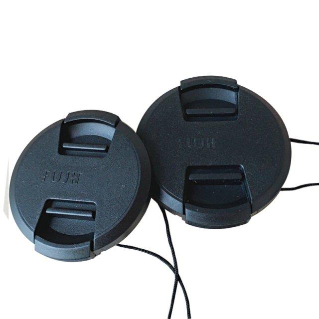 30-100pcs 52mm 58mm center pinch Snap-on cap cover logo for