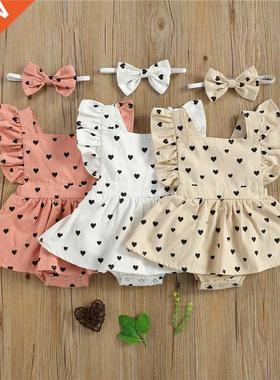 0-24M Baby Girls Summer Rompers Toddler Newborn Infant Princ