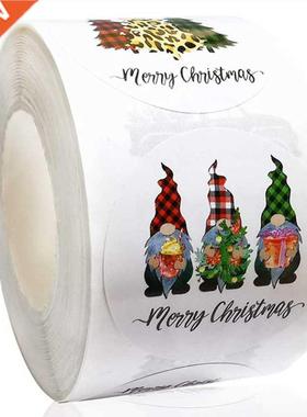 500pcs Kraft Paper Round Labels Christmas Gift Sticker Xmas