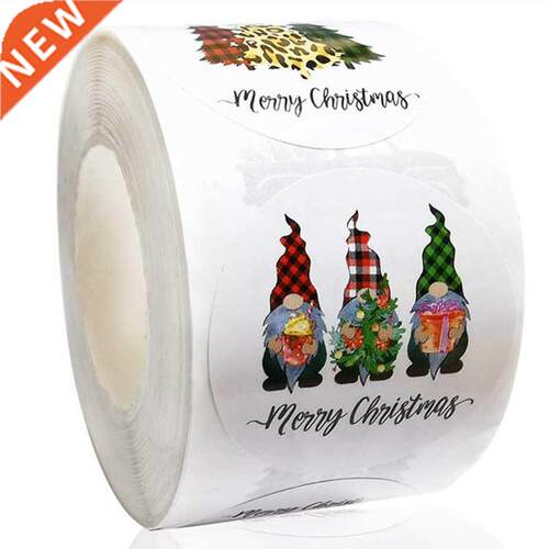 500pcs Kraft Paper Round Labels Christmas Gift Sticker Xmas
