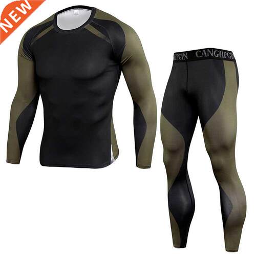 GEJINIDI Men Thermal Underwear Set For Male Cotton Winter L