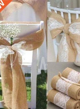 Goni Gulungan Rami dengan Renda Putih Antik Dekoratif