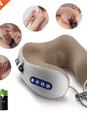 Electric Neck Massager U Shaped Pillow Multifunctional Porta
