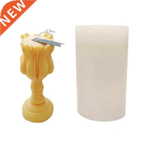 3D Tulip Candle Mold Handmade  Flower Soap Silicone Mold