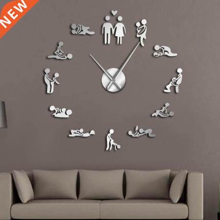 Sex Love Position Mute Wall Clock Bachelorette Game Sexy Kam