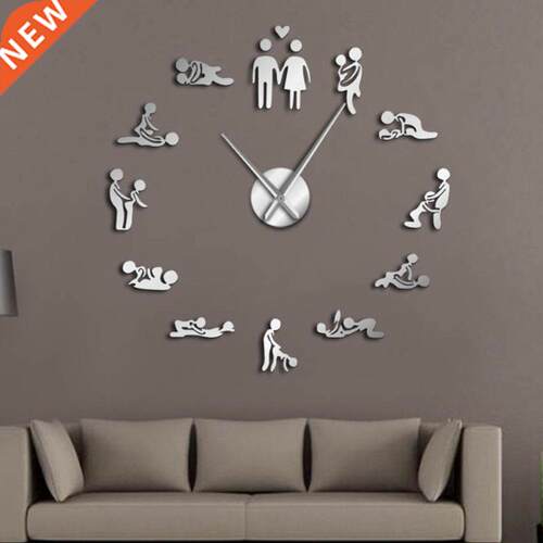 Sex Love Position Mute Wall Clock Bachelorette Game Sexy Kam