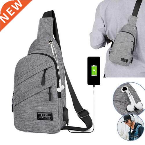 USB Charging Shoulder Bag Anti-theft chest bag casual water