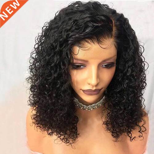 13*4 Bob Curly Lce Front Humn Hir Wigs For Women With B