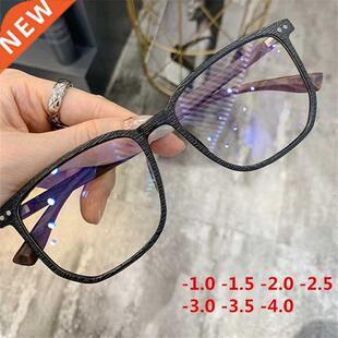NYWOOH Finished Myopia Glasses Women Retro Gradient Square E