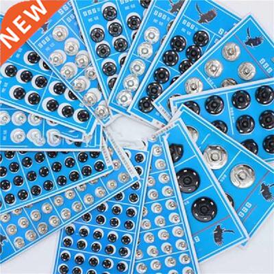 Snap Buttons Black Silver Metal Fasteners Press Button