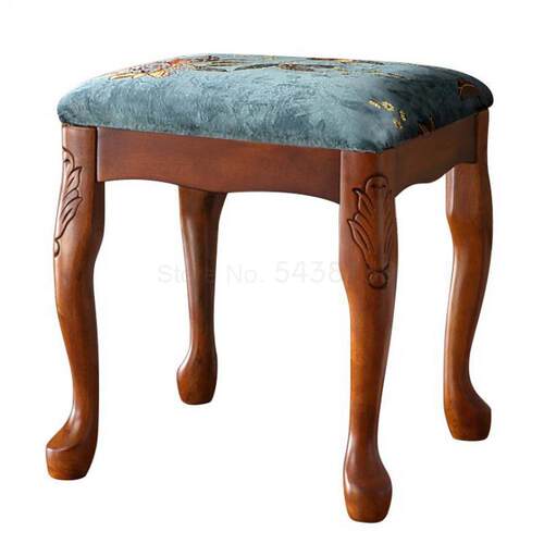 American country solid wood dressing stool European-style