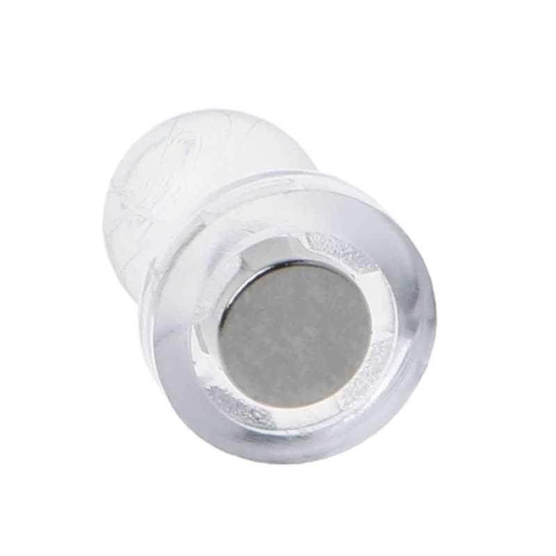 6pcs Transparent Colorless Magnetic Plastic Thumbtack Whiteb