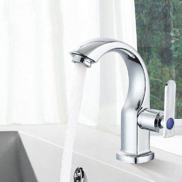 G1/2 Zinc Alloy Big Radian Basin Faucet Bathroom Sink