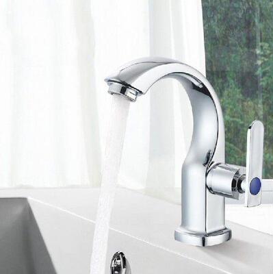 G1/2 Zinc Alloy Big Radian Basin Faucet Bathroom Sink