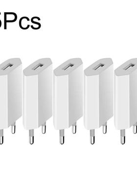 5Pcs 5V 1A USB Travel Wall Charger Adapter Charging For Appl