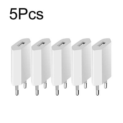 5Pcs 5V 1A USB Travel Wall Charger Adapter Charging For Appl