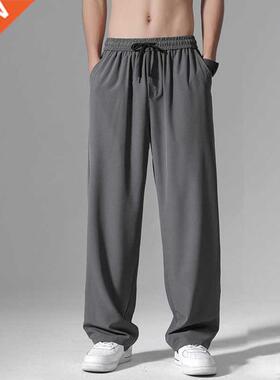 Sweatpants Men Casual Pants Black Gray Wide Pants Comfortabl